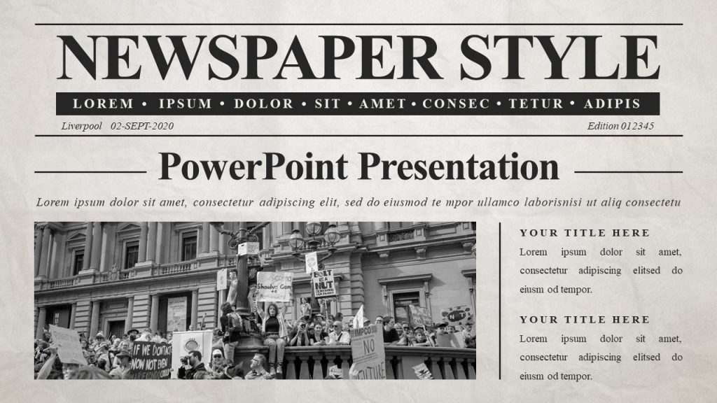 Best Newspaper PowerPoint template for 25
