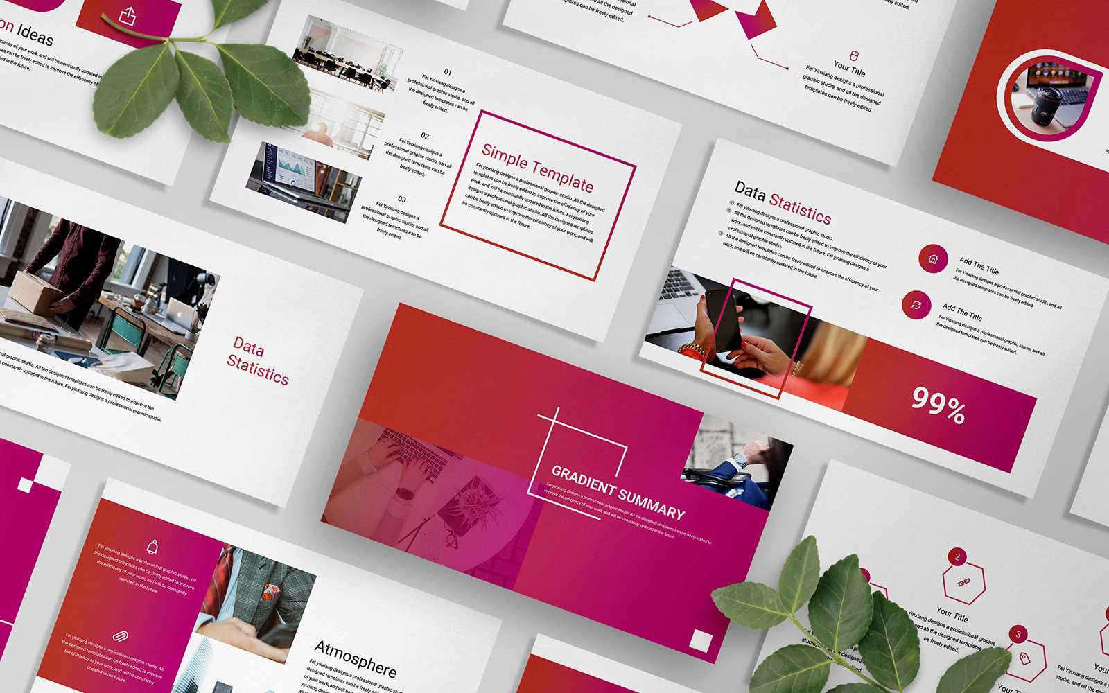 Gradient Business PowerPoint template