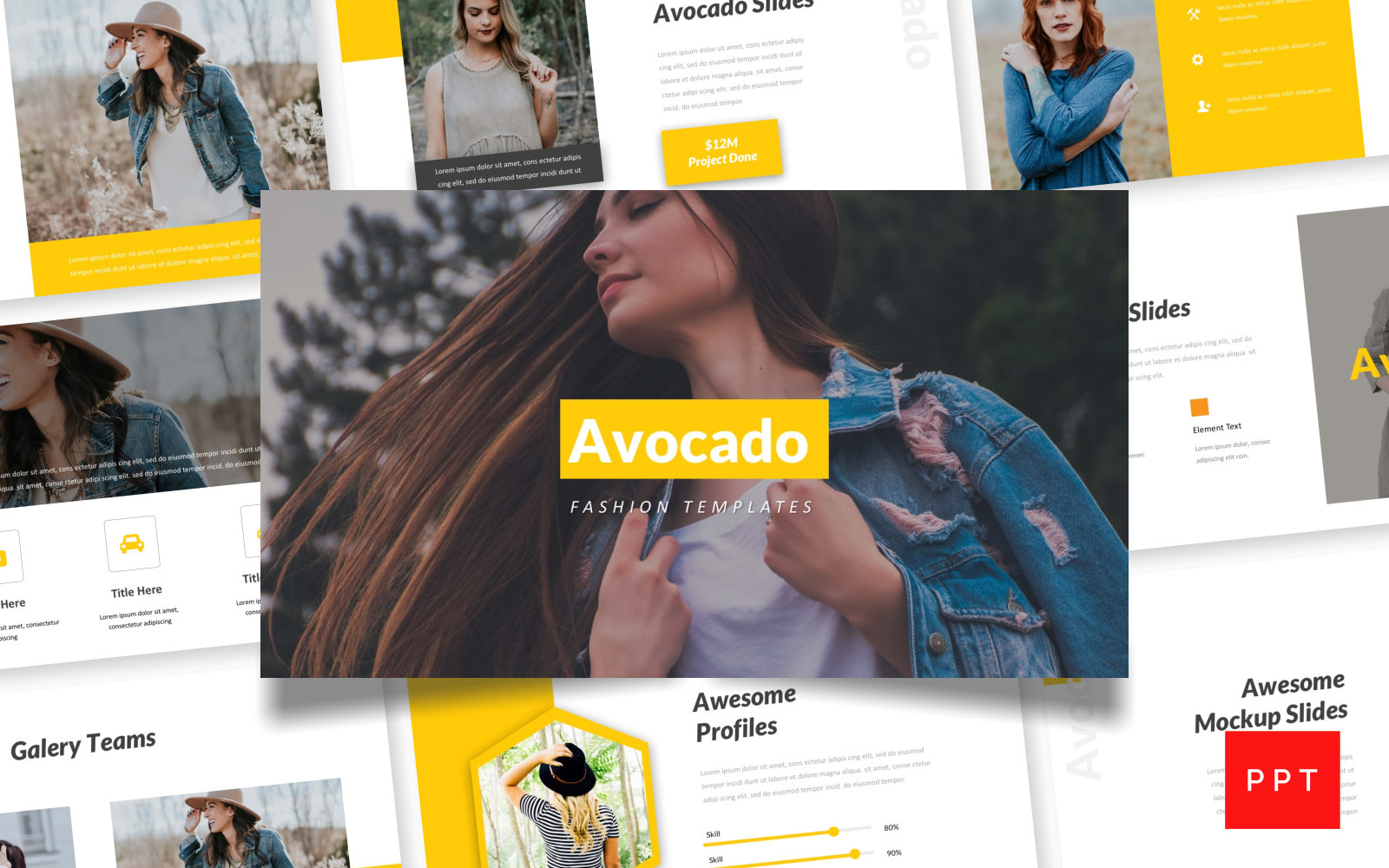 Avocado - Fashion PowerPoint template