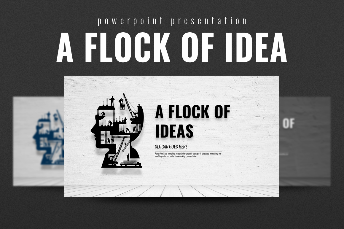 A Flock of Ideas PowerPoint template