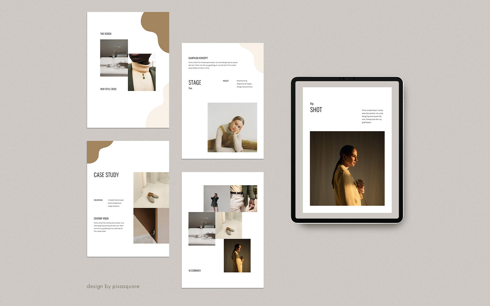 UNIA - A4 Vertical Media Kit PowerPoint template