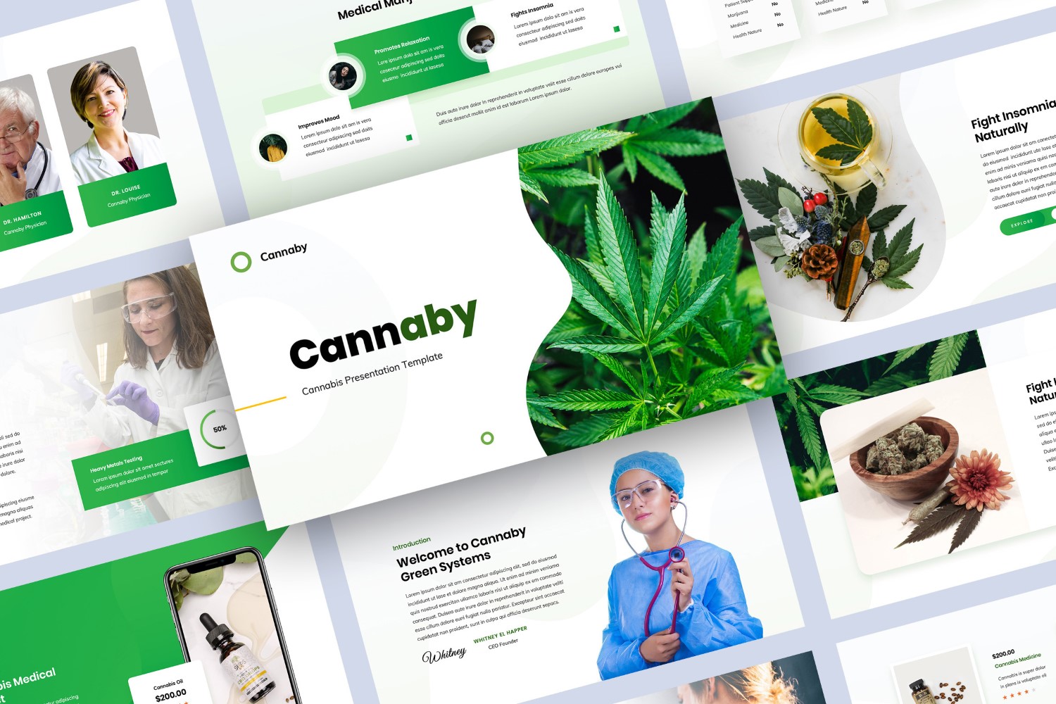 Cannabis Presentation PowerPoint template