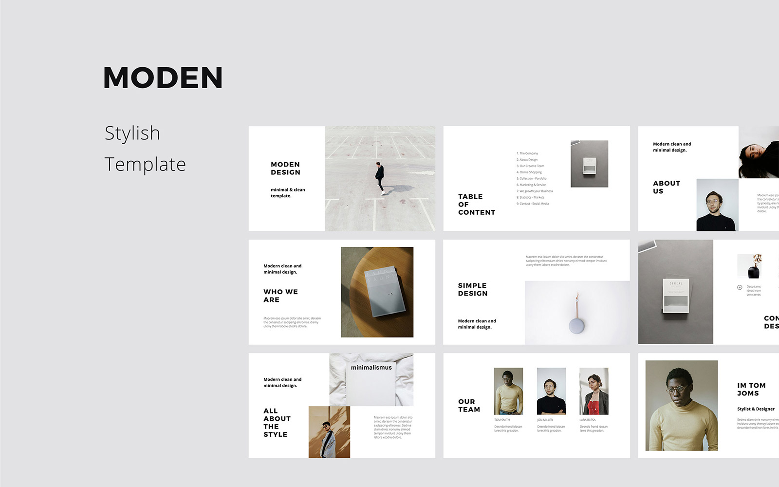 MODEN - Presentation PowerPoint template