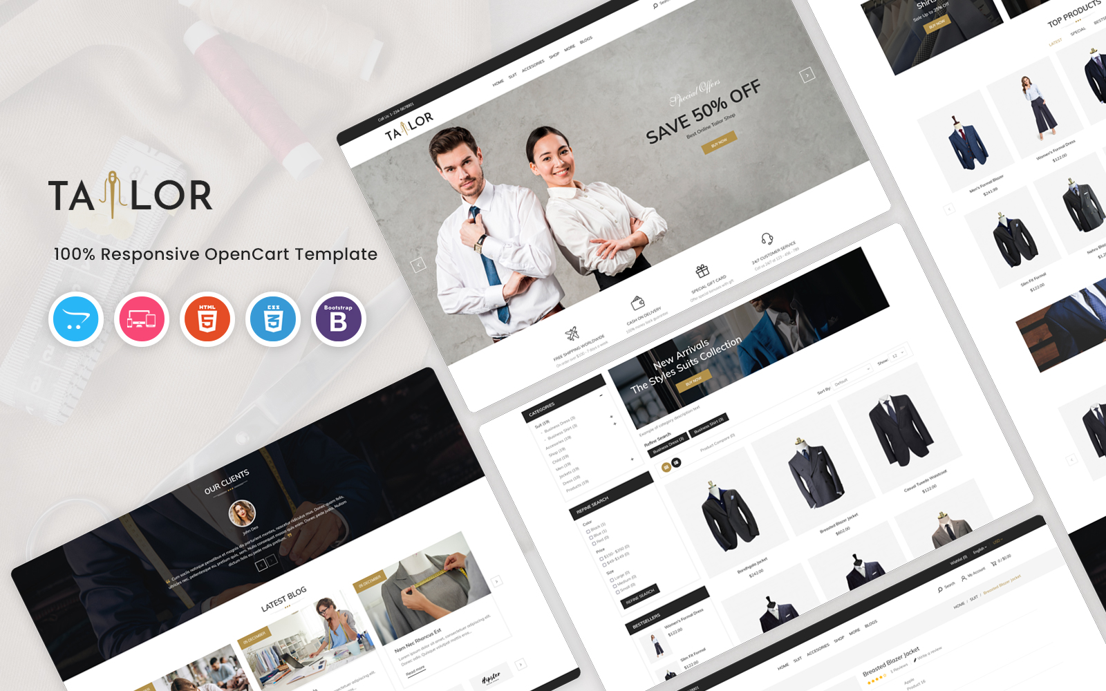 Tailor - Fashion OpenCart Template