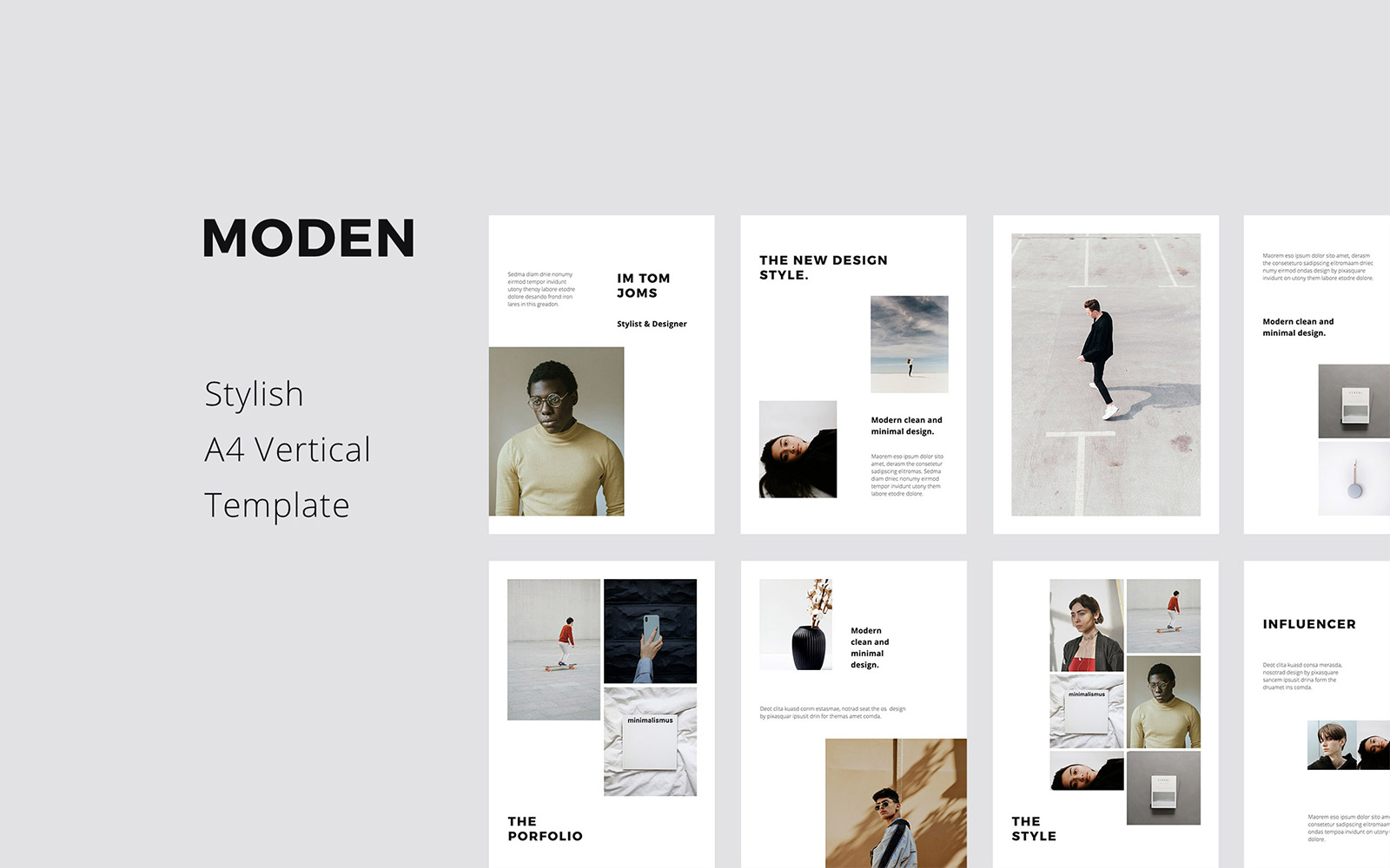 MODEN - A4 Vertical Style PowerPoint template