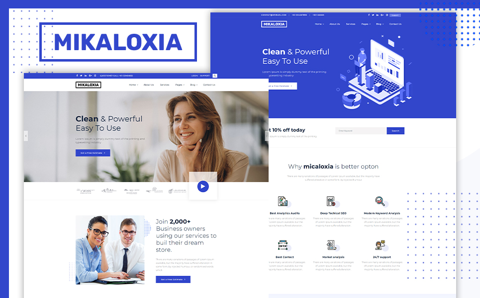 Mikaloxia | Multipurpose Business HTML5 Website Template