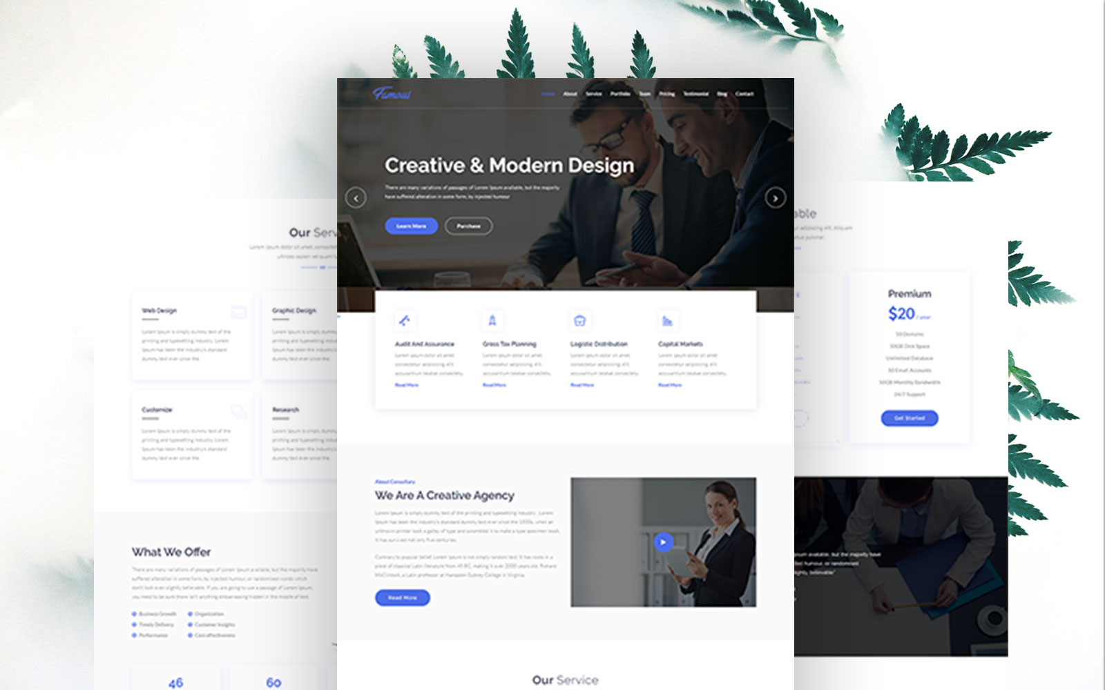 Famous - Digital Corporate Business HTML Landing Page Template