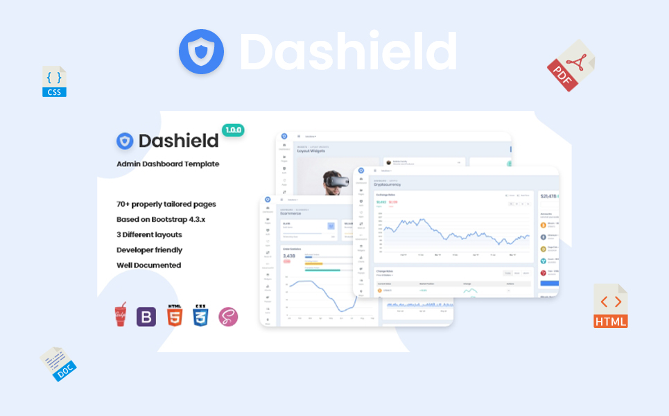 Dashield - Bootstrap 4 Admin Template