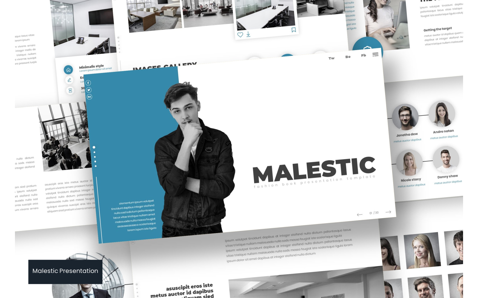Malestic PowerPoint template