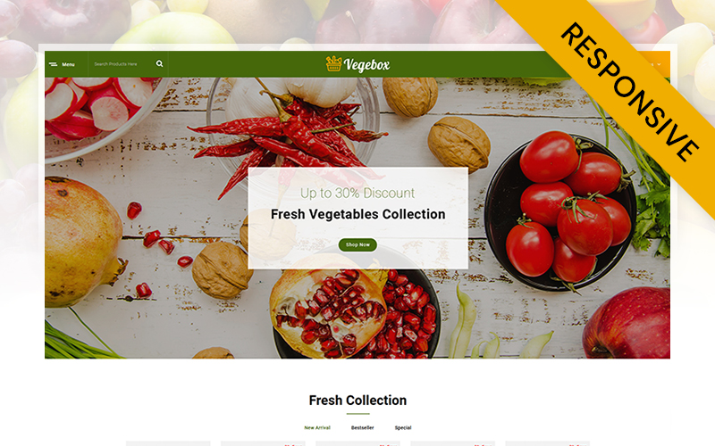 Vegebox - Fresh Vegetables Store OpenCart Template