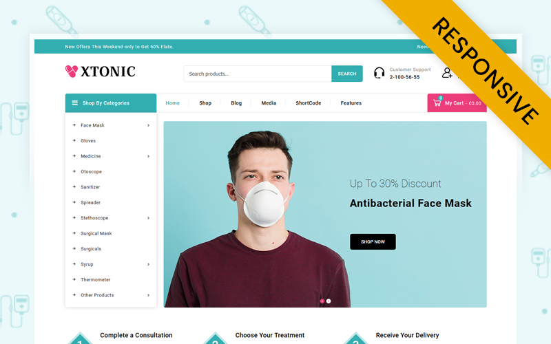 Xtonic Medicine Store WooCommerce Theme