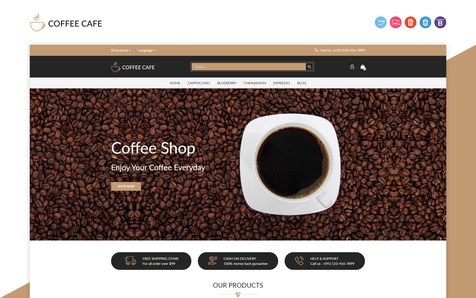 Coffee Cafe - PrestaShop Theme