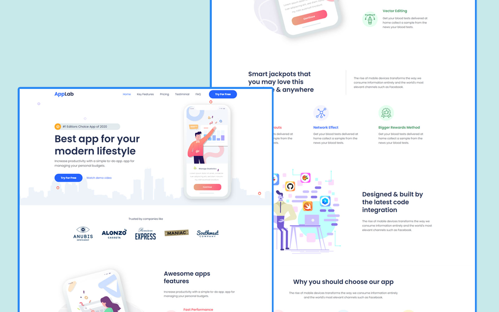 AppLab - App Html Landing Page Template