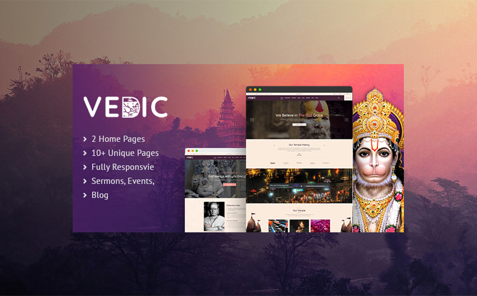 Vedic - Hindu Temple Website Template