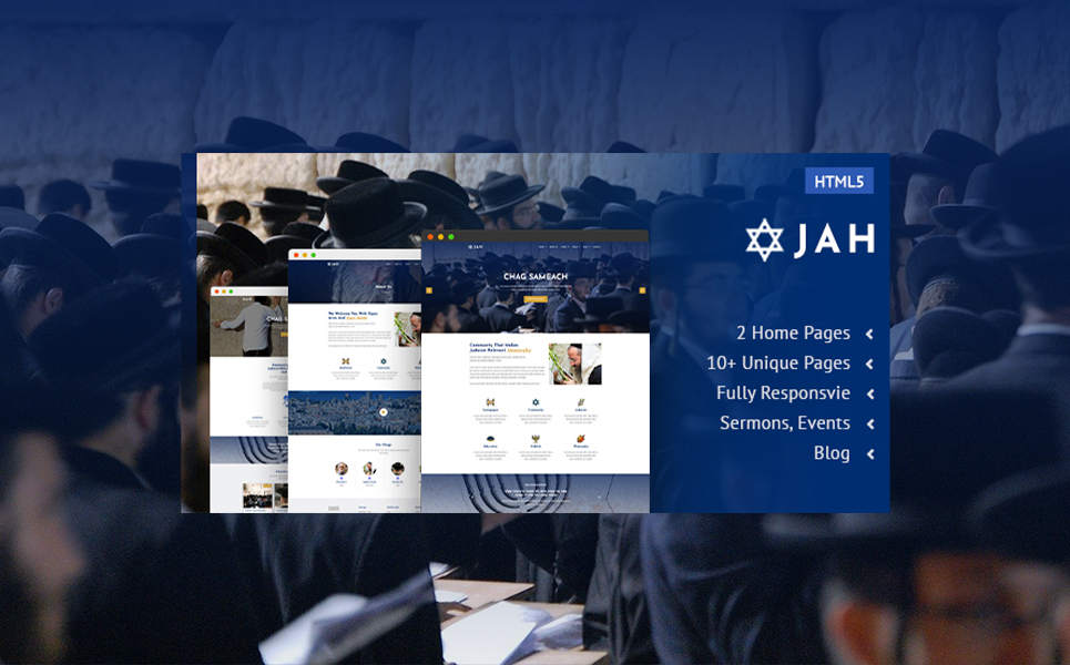 Jah - Jewish Synagogue HTML Website Template