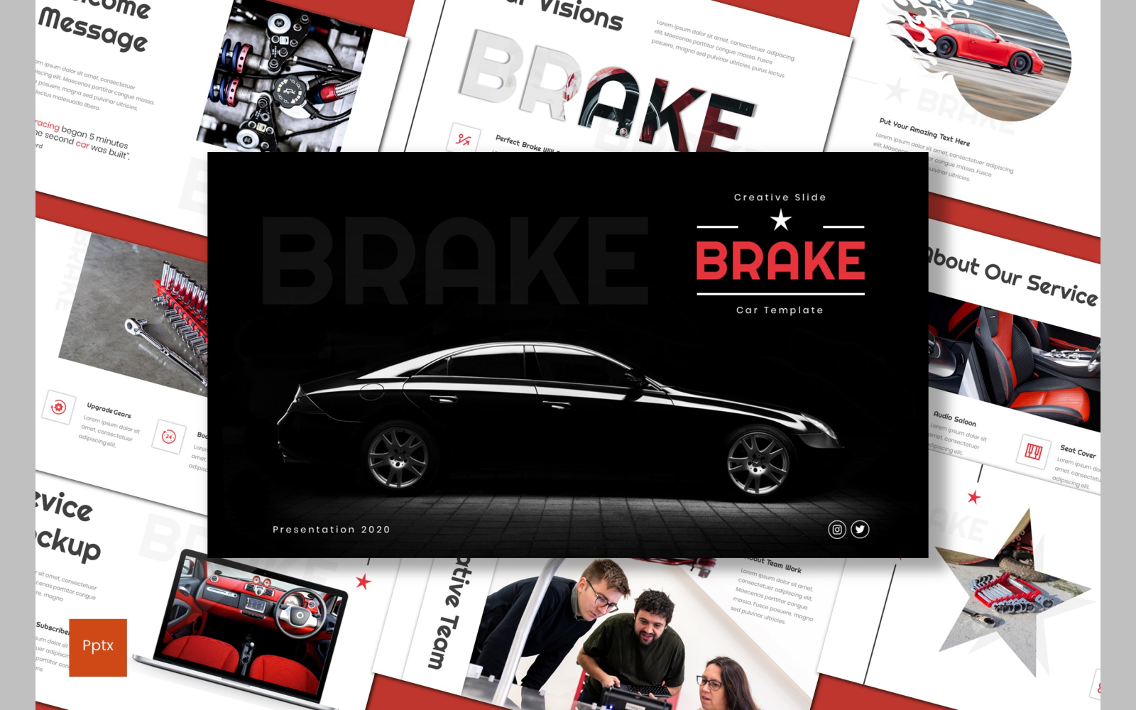 Brake PowerPoint template