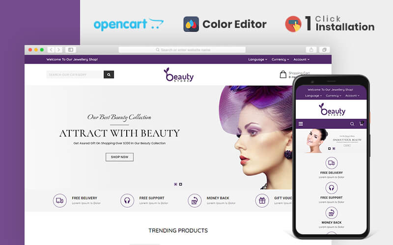 Beauty Store Responsive OpenCart Template