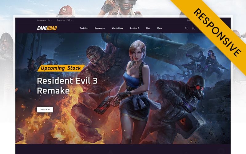 Gamehoak - Online Game Store PrestaShop Theme