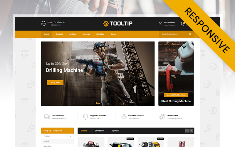 Tooltip - HandTools Store OpenCart Template