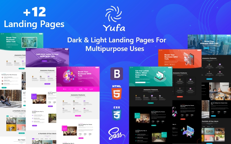Yufa -  Multipurpose HTML5 - Bootstrap Responsive Landing Page Template