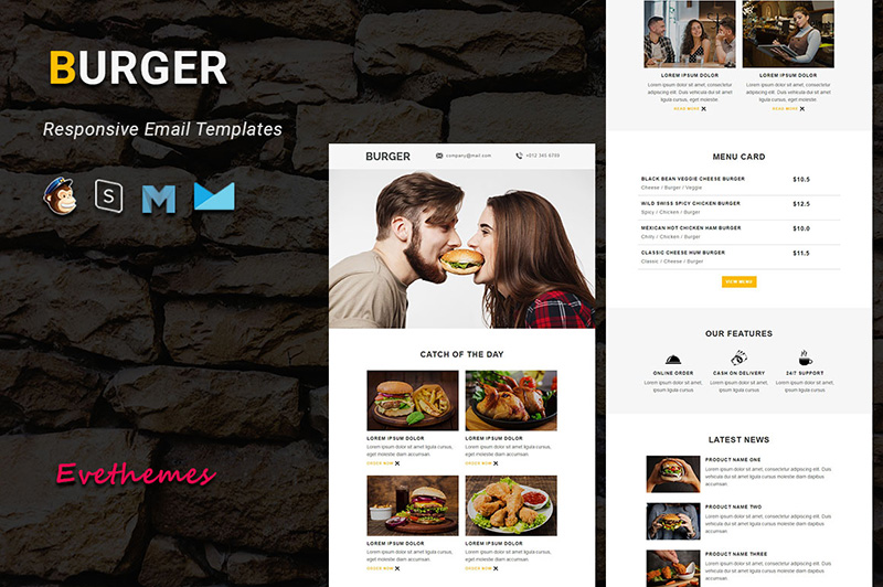 BURGER - Responsive Email Newsletter Template