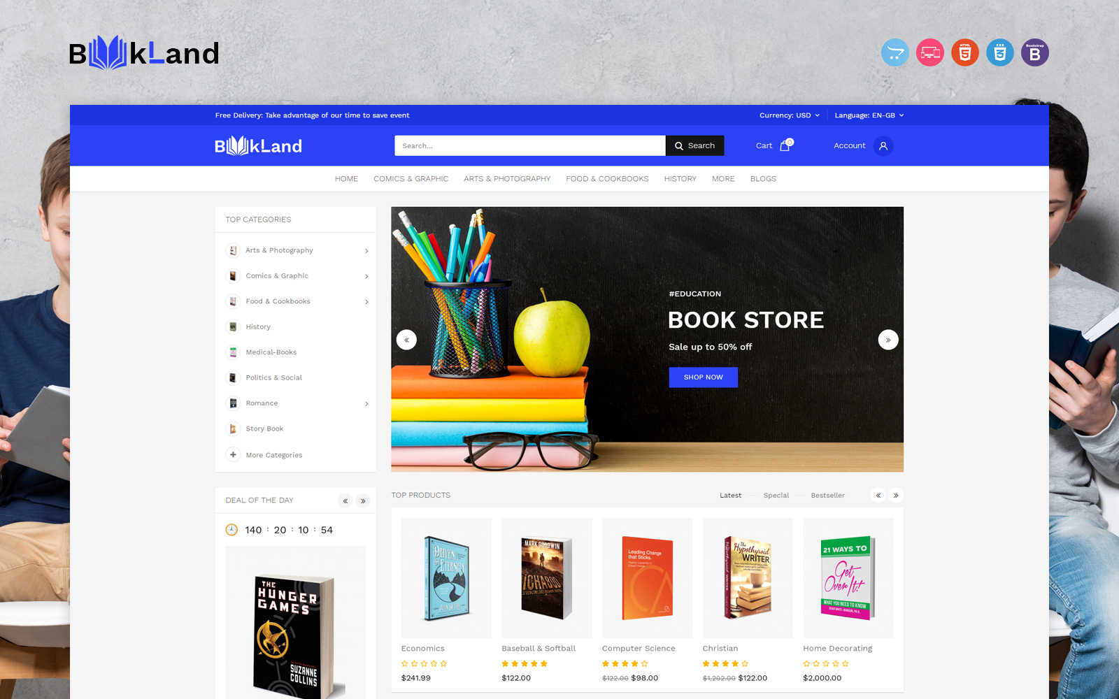 BookLand OpenCart Template