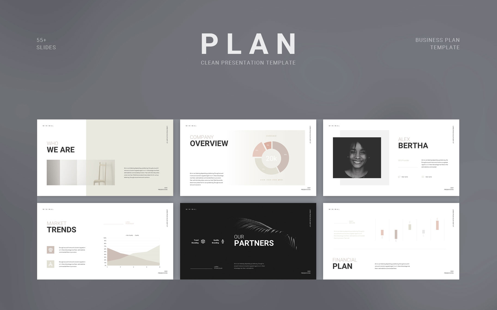 Scholar Business Plan Presentation PowerPoint template