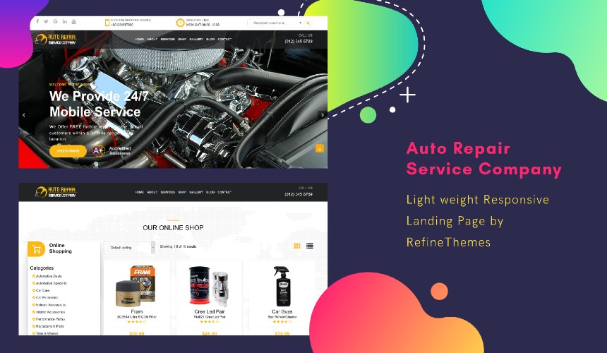 AUTORSC BS4 Landing Page Template