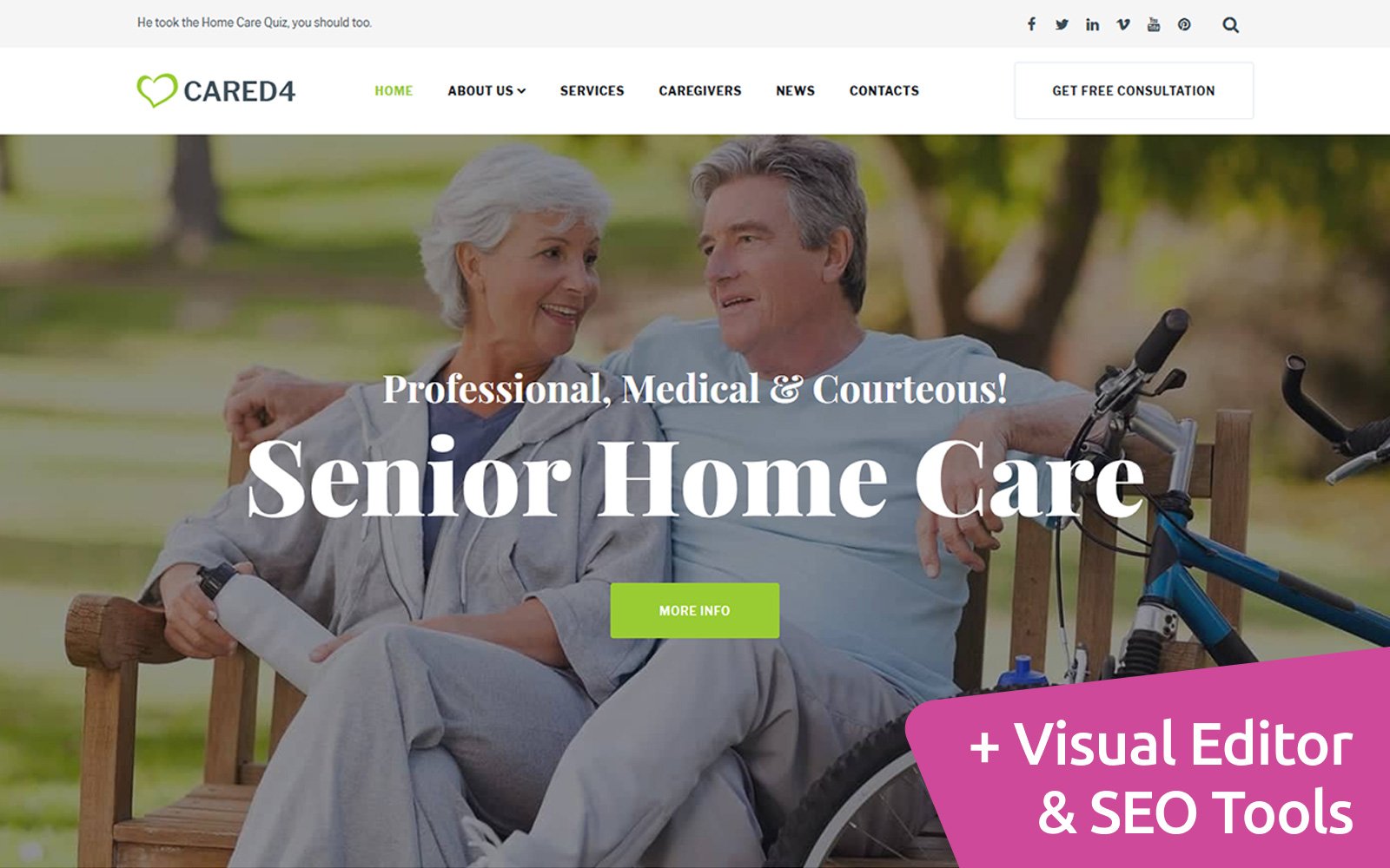 Cared4 - Senior Care Moto CMS 3 Template