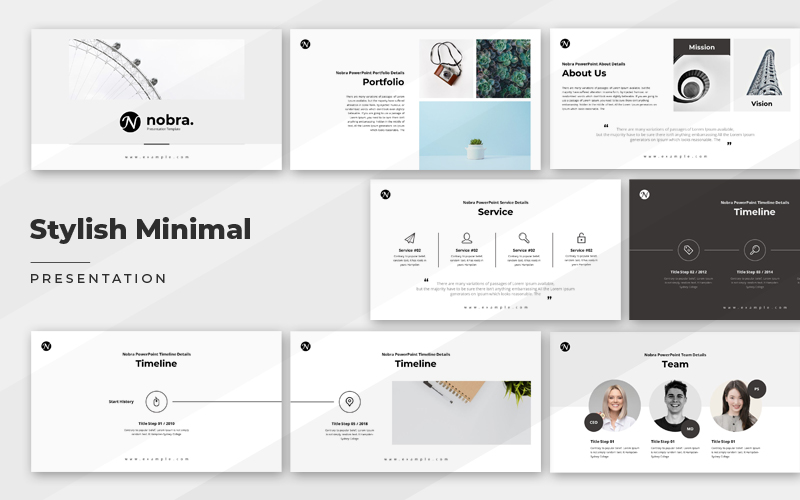 Stylish Minimal PowerPoint template