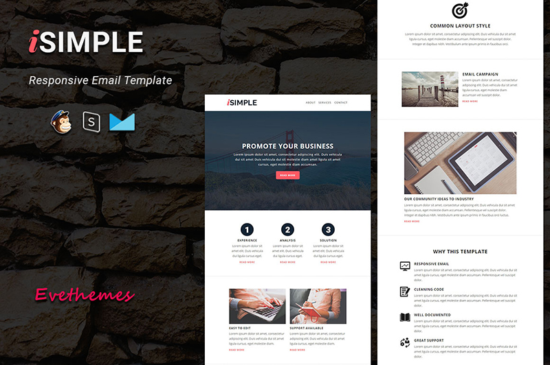 iSimple - Responsive Email Newsletter Template
