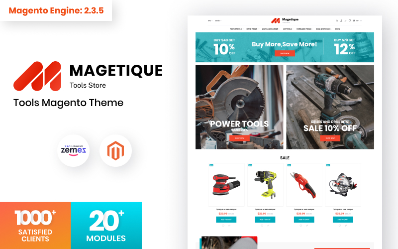 Magetique - Tools Store Magento Theme