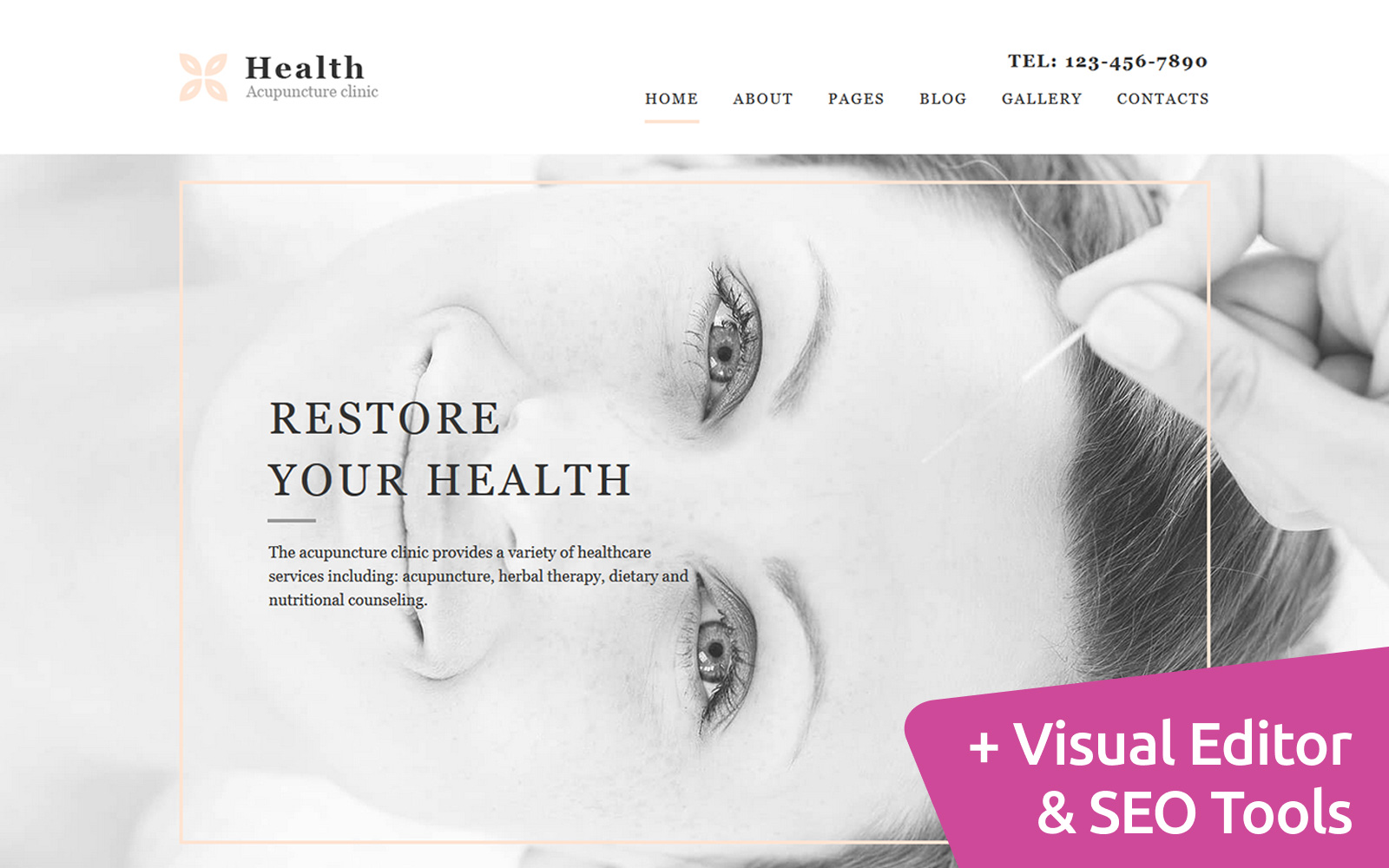 Health - Acupuncture Clinic Moto CMS 3 Template