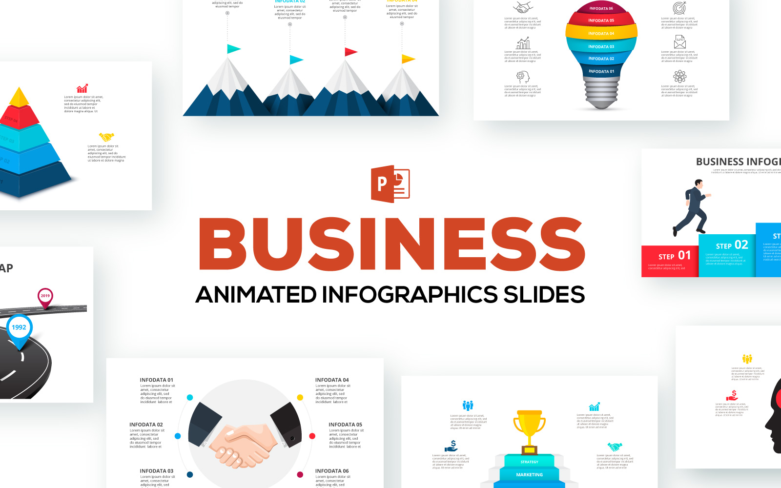 Business Animated Infographics PowerPoint template