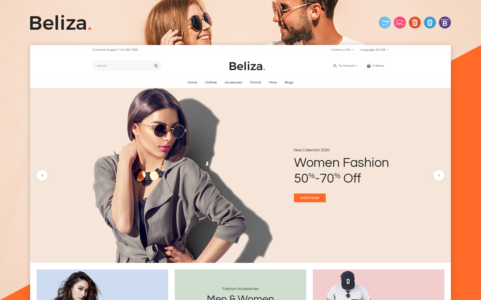 Beliza - Fashion OpenCart Template