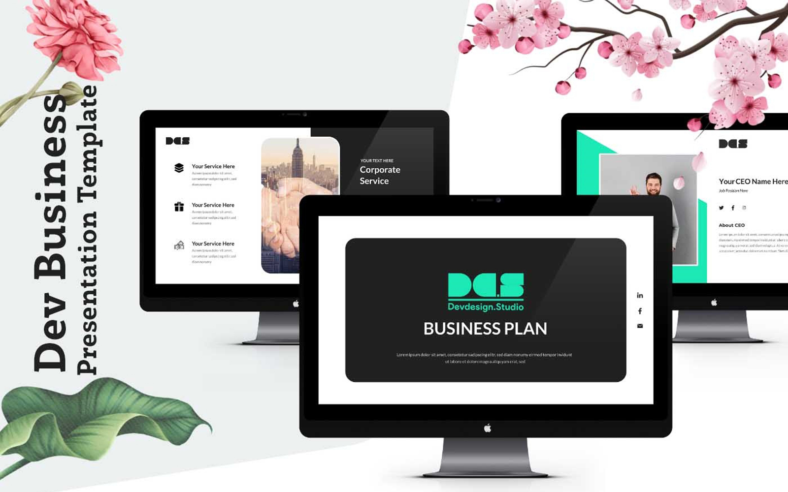 Dev Business Presentation Pitch Deck PowerPoint template