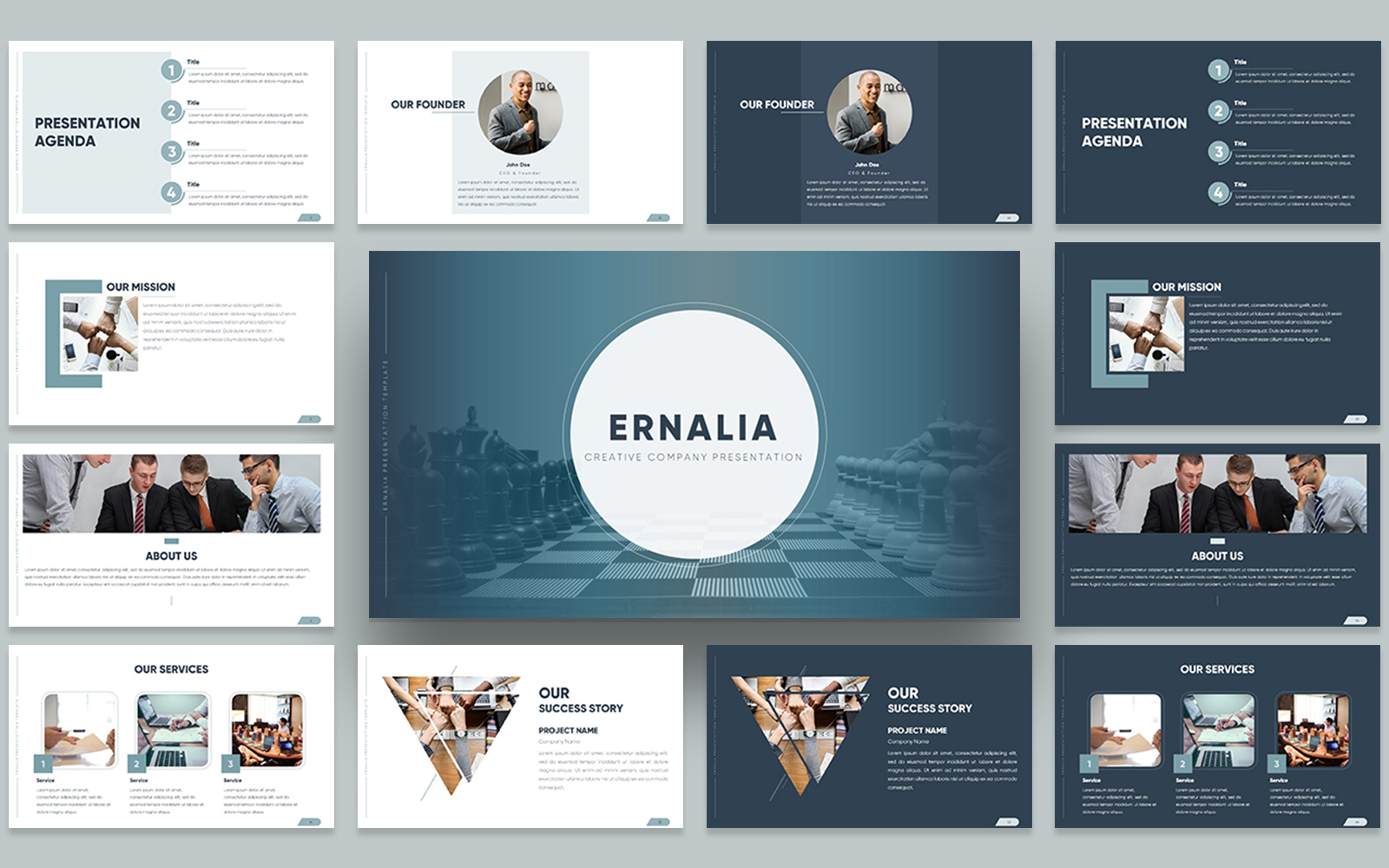 Ernalia Creative Company Presentation PowerPoint template