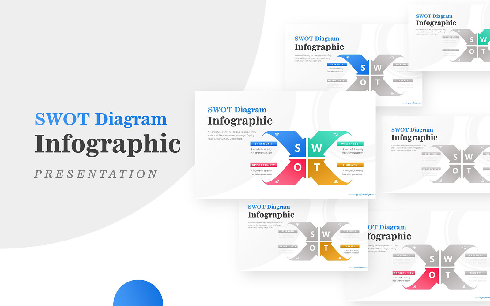 Creative Arrows SWOT for Business Management Infographic Presentation PowerPoint template