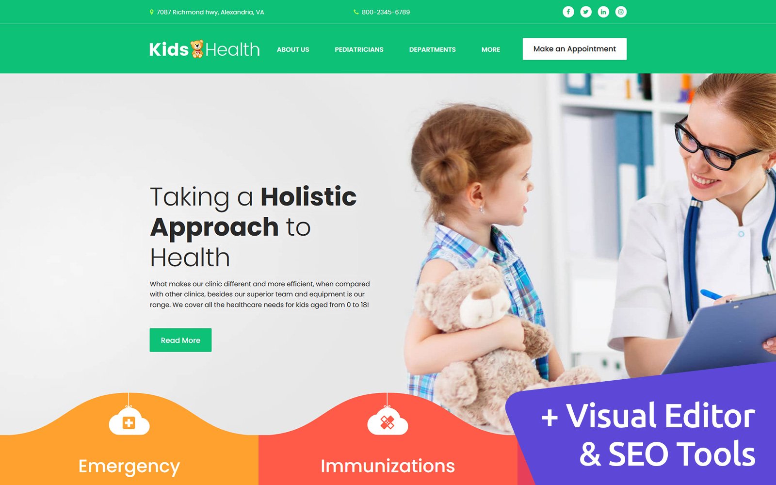 KidsHealth - Kids Clinic Moto CMS 3 Template