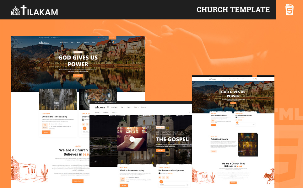 Tilakam | Church and Religious HTML5 Template Website Template