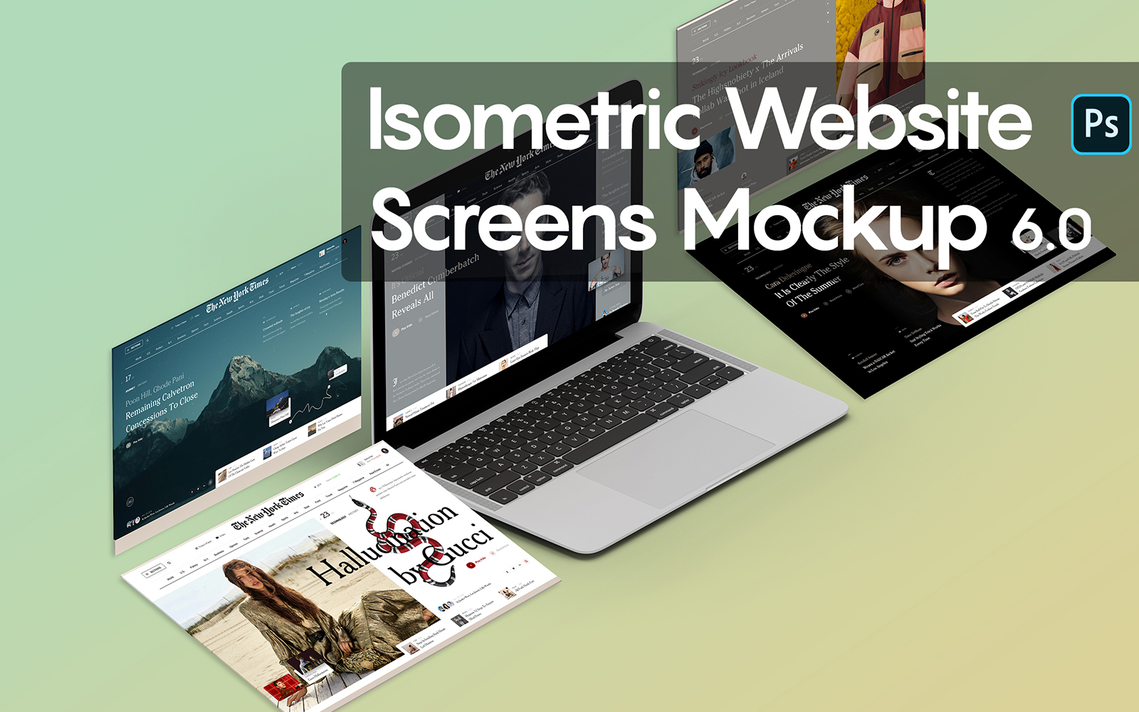 Download Isometric Website Screens 6 0 Product Mockup