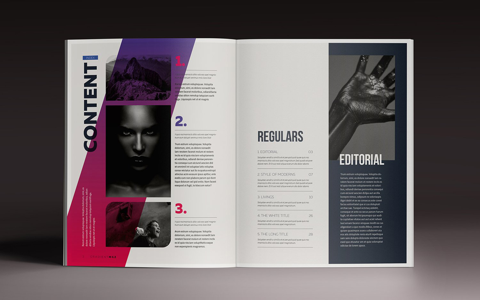 Gradient Magazine Template