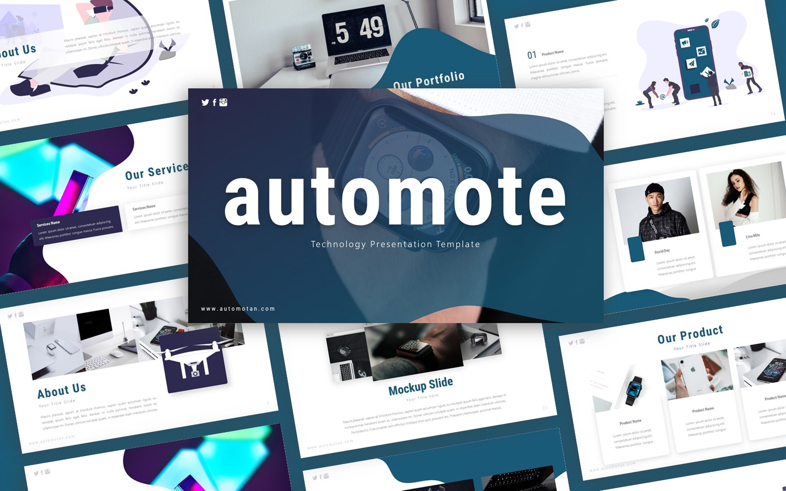 Automote Technology Presentation PowerPoint template