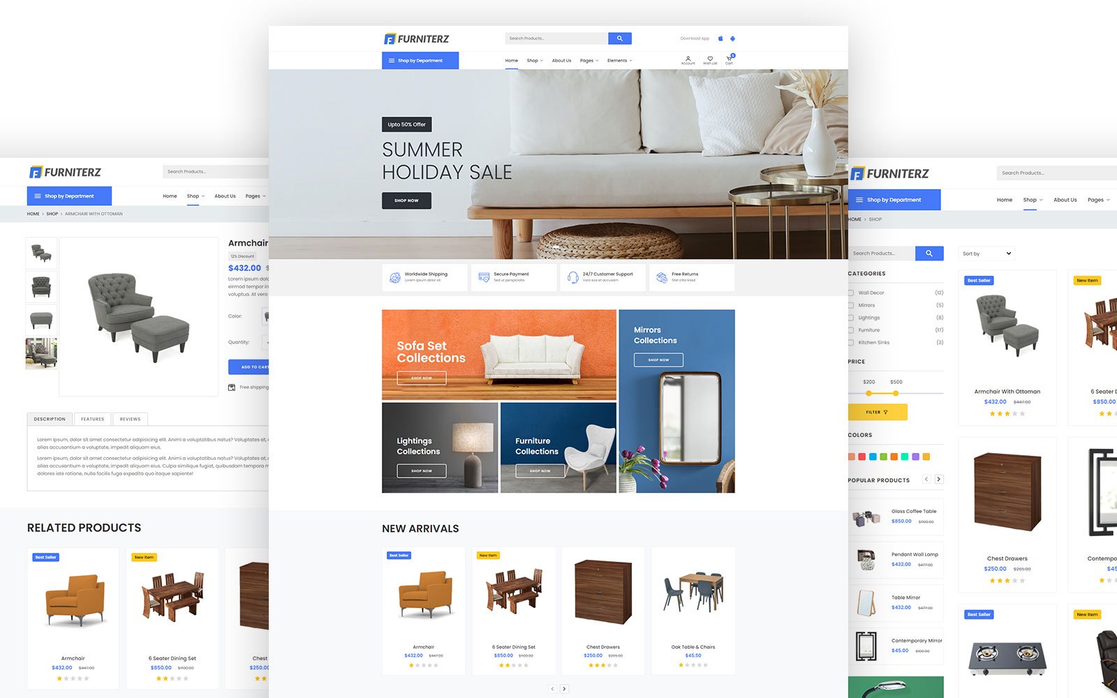 Furniterz - HTML5 e-commerce Website Template