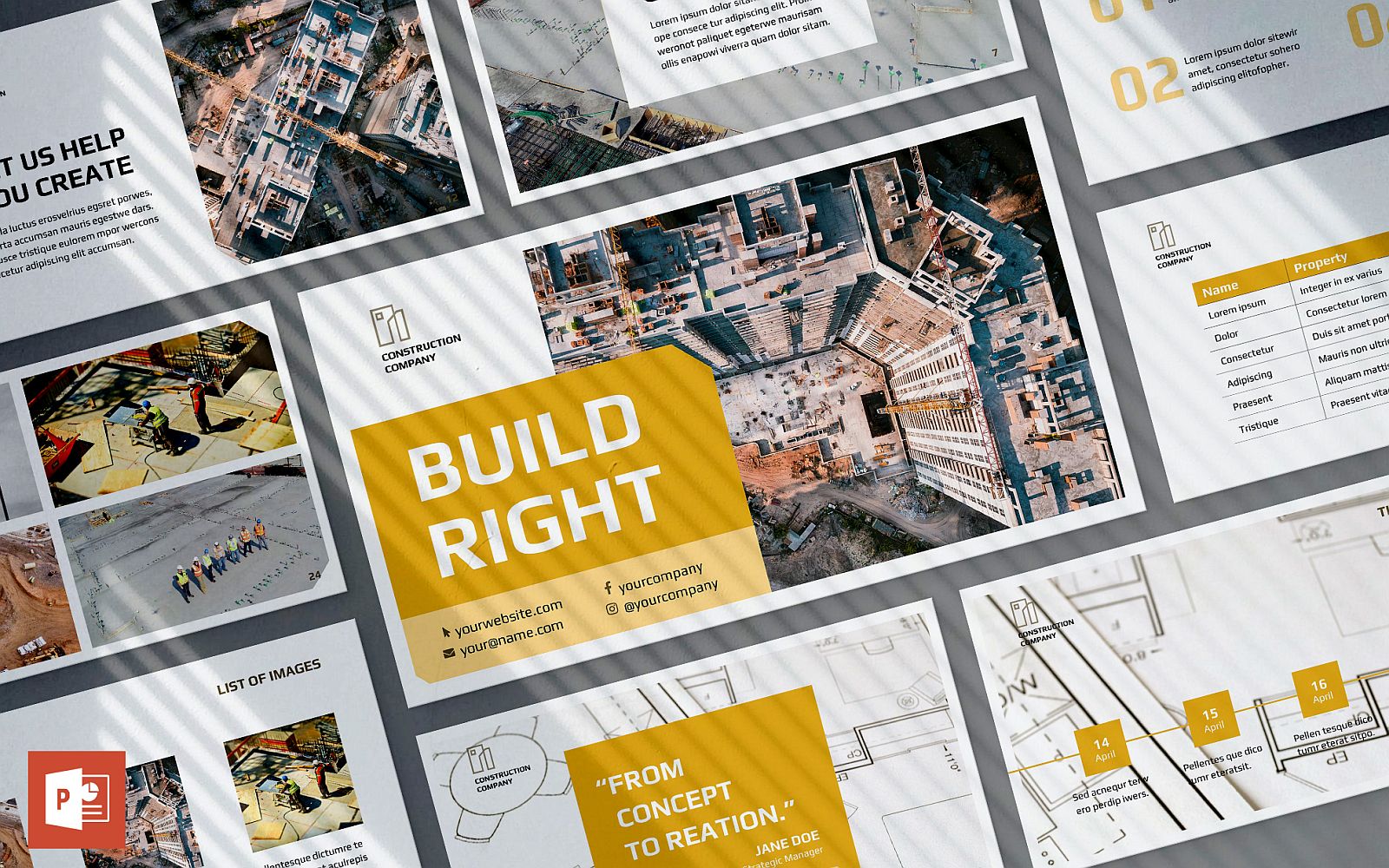 Construction Company Presentation PowerPoint template