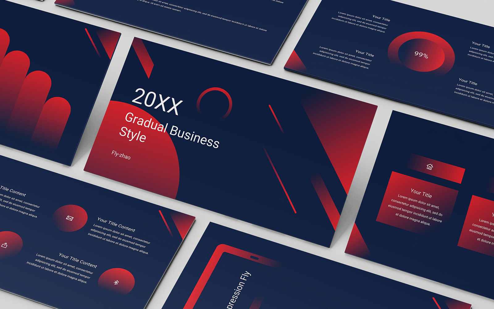 Gradual Business Style PowerPoint template