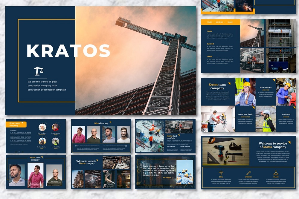 Kratos - Contruction  Presentation PowerPoint template