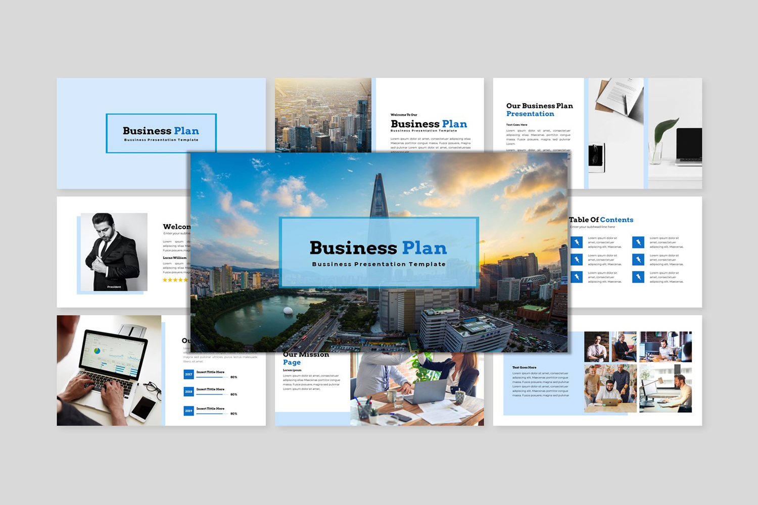 Business Plan 1 - Modern Business PowerPoint template