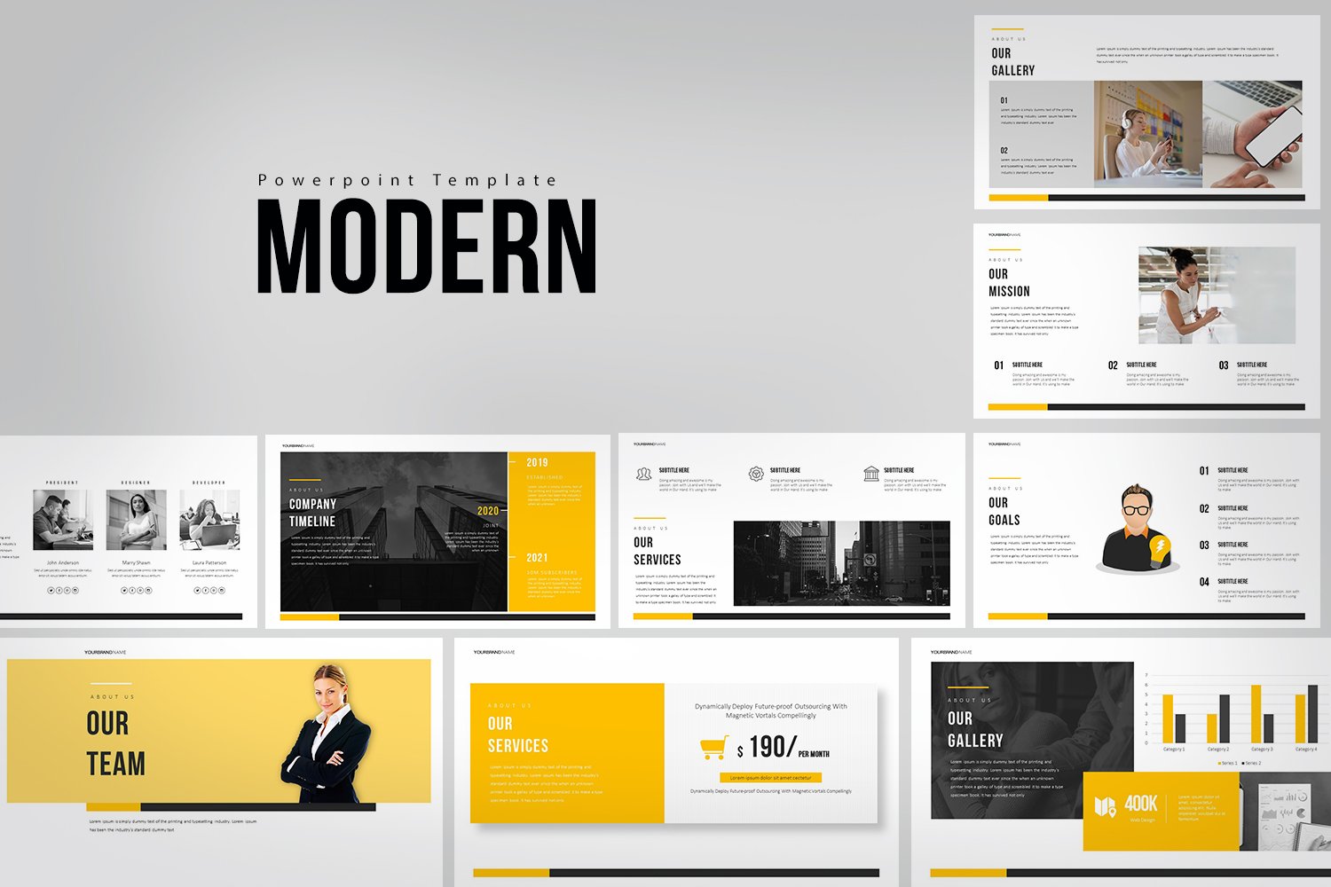 Modern  Presentation PowerPoint template