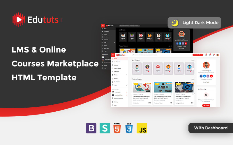 Edututsplus - LMS & Online Courses Marketplace Website Template